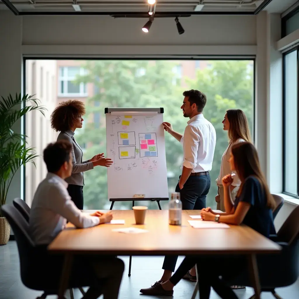 Tavolo di lavoro con documenti di analisi aziendale e report