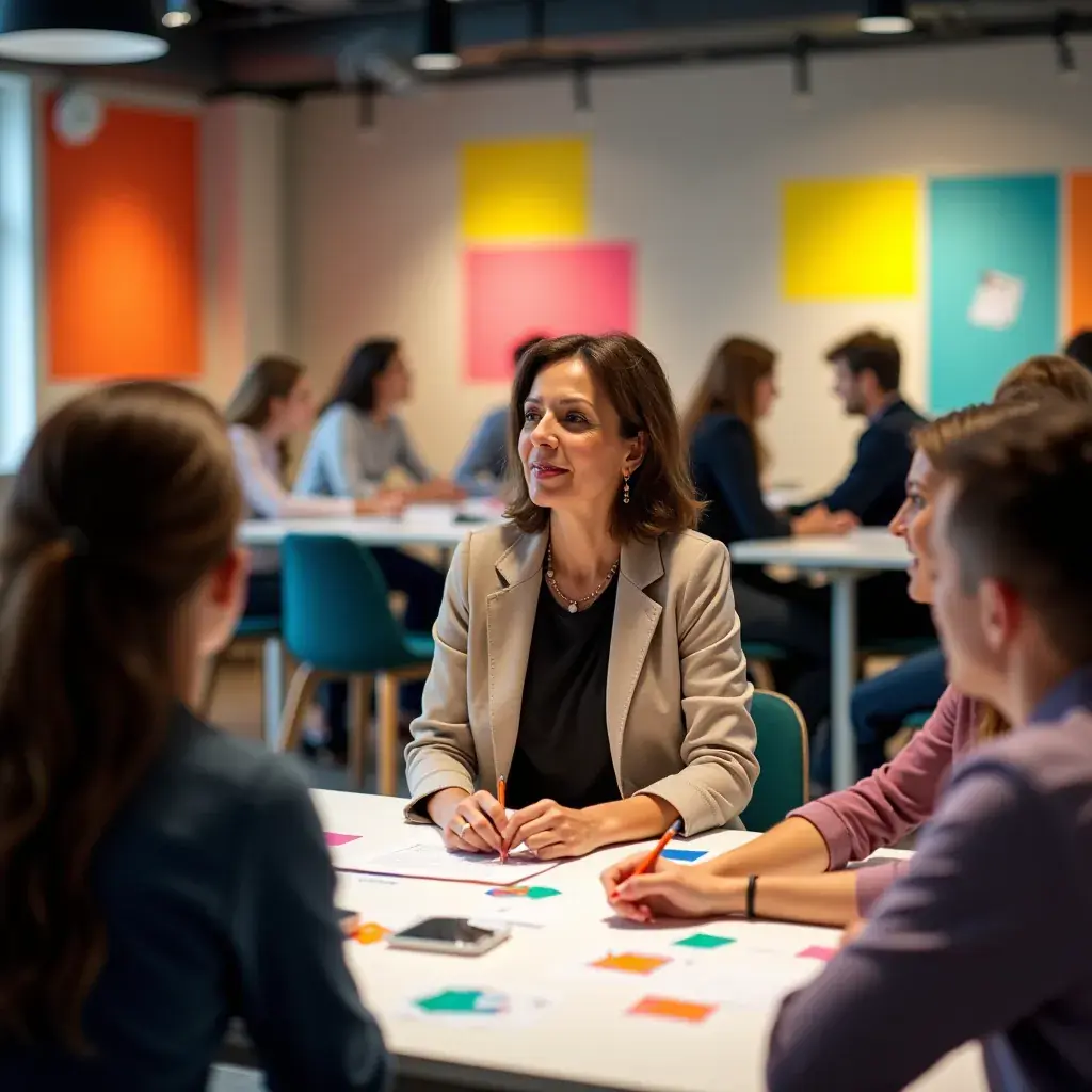 Esperti di pianificazione strategica in azione durante una riunione aziendale